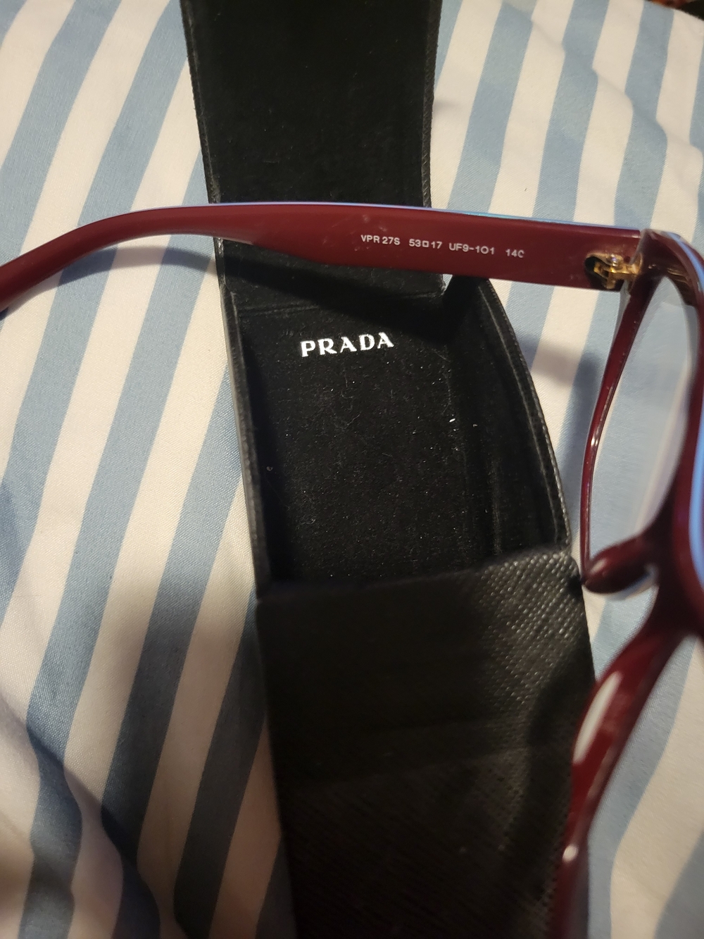 Prada Burgundy Cat-Eye Eyeglasses - Picture 5 of 10